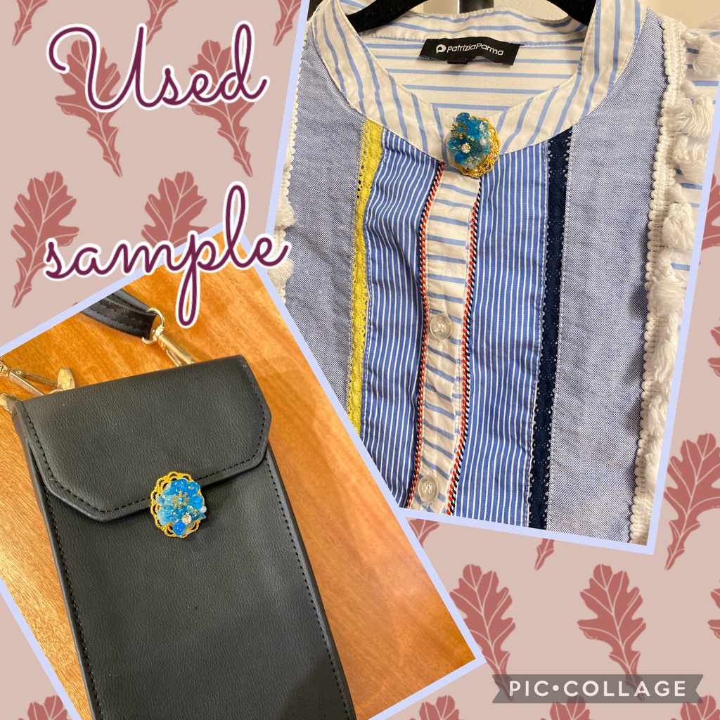 鉱石♢魔法石風ブローチ《ウルトラブルー×星々の海》【size S】