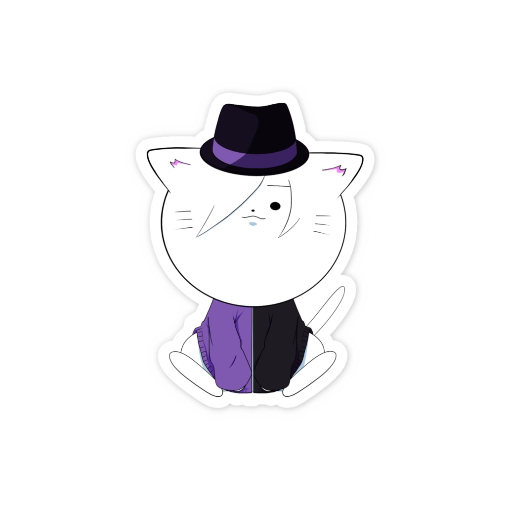 猫方さかさステッカー