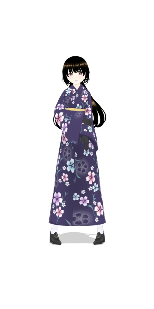 【VRoid Studio対応】3Dモデル本体|ホワイト&ブラックシルエット2体セット付き|即使用可|¥5,000