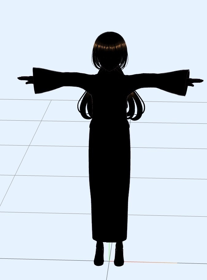 【VRoid Studio対応】3Dモデル本体|ホワイト&ブラックシルエット2体セット付き|即使用可|¥5,000