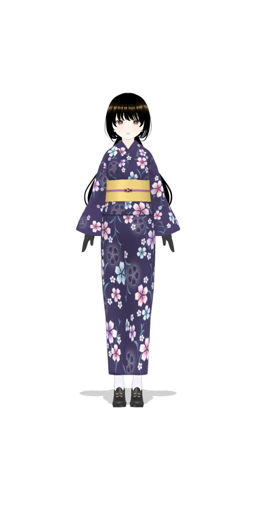 【VRoid Studio対応】3Dモデル本体|ホワイト&ブラックシルエット2体セット付き|即使用可|¥5,000