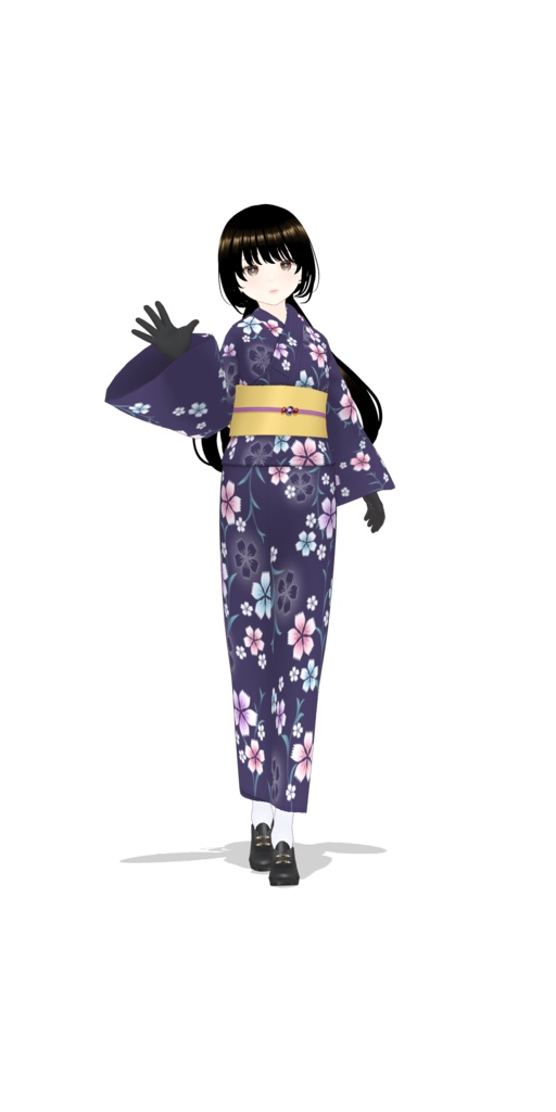 【VRoid Studio対応】3Dモデル本体|ホワイト&ブラックシルエット2体セット付き|即使用可|¥5,000