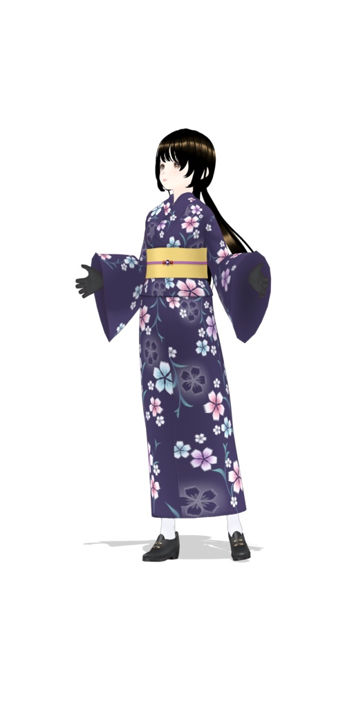 【VRoid Studio対応】3Dモデル本体|ホワイト&ブラックシルエット2体セット付き|即使用可|¥5,000