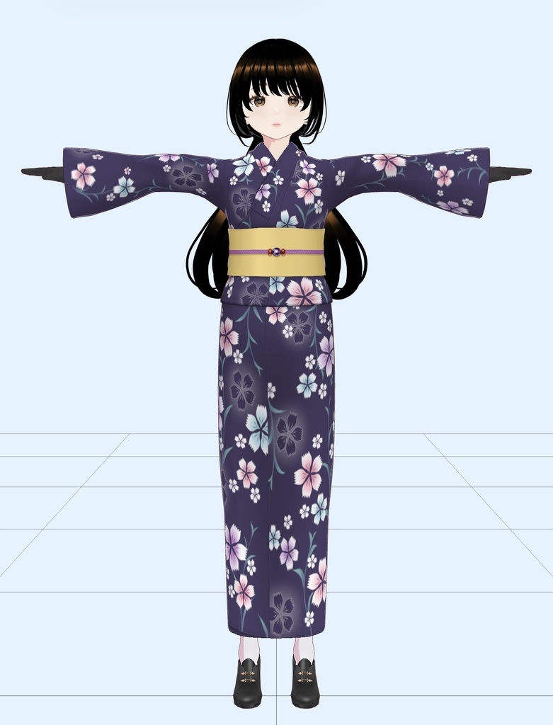 【VRoid Studio対応】3Dモデル本体｜ホワイト＆ブラックシルエット2体セット付き｜即使用可｜¥5,000