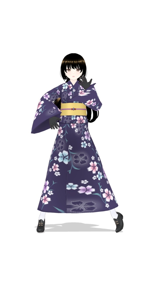 【VRoid Studio対応】3Dモデル本体|ホワイト&ブラックシルエット2体セット付き|即使用可|¥5,000