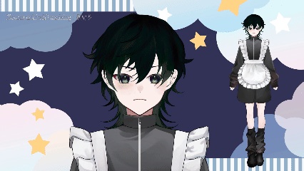 【汎用・色変更可能】LIVE2Dモデル ジャージメイド男(VtubeStudio推奨)