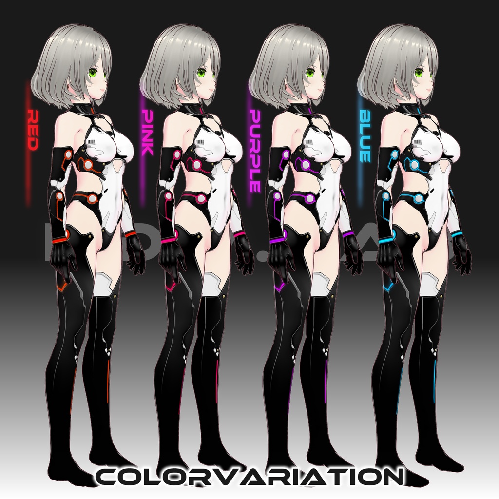 【VRoid】サイボーグスーツテクスチャ No.01