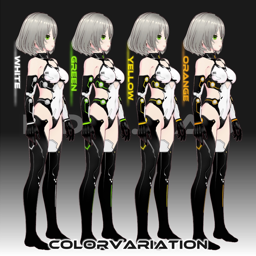 【VRoid】サイボーグスーツテクスチャ No.01