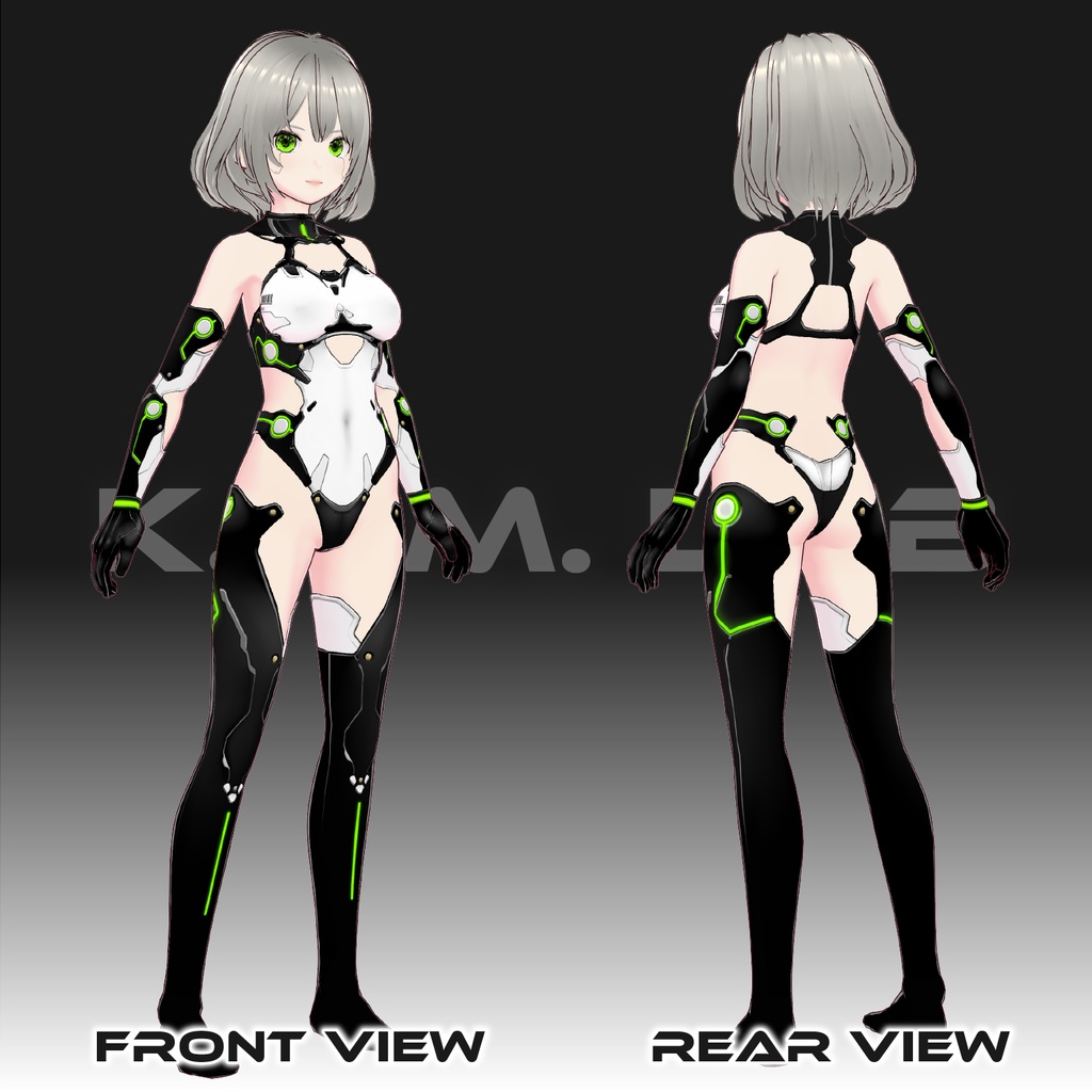 【VRoid】サイボーグスーツテクスチャ No.01