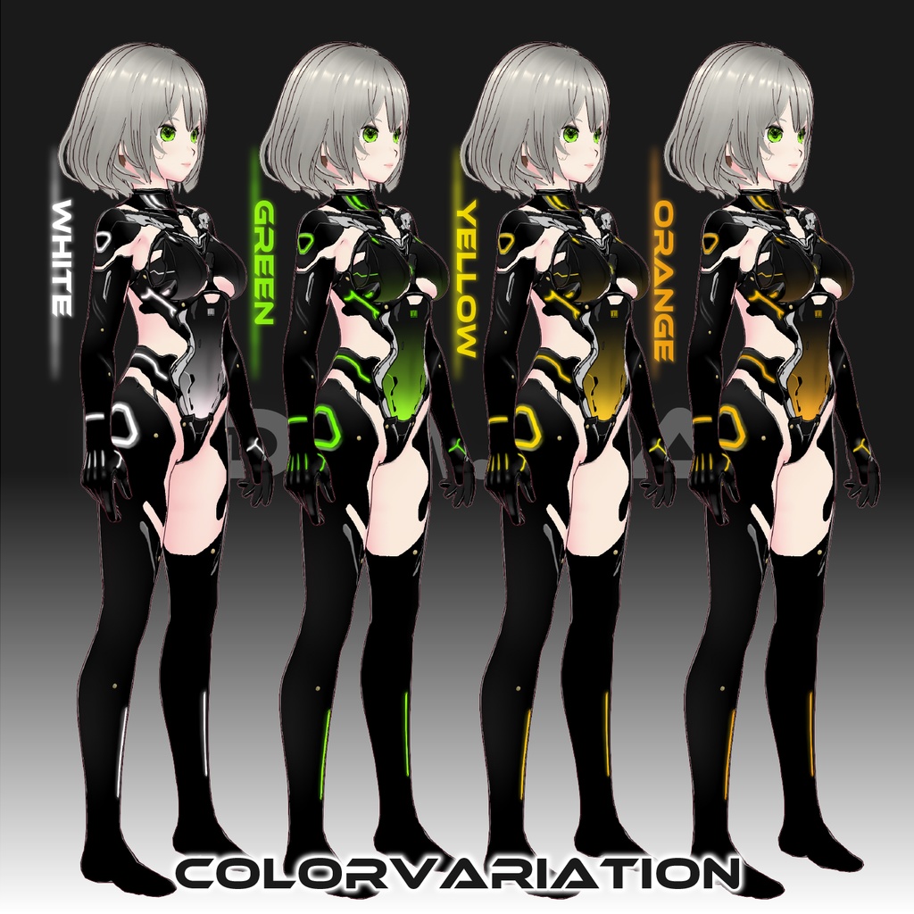 【VRoid】サイボーグスーツテクスチャ No.02