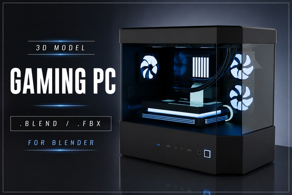 ゲーミングPC3Dモデル
