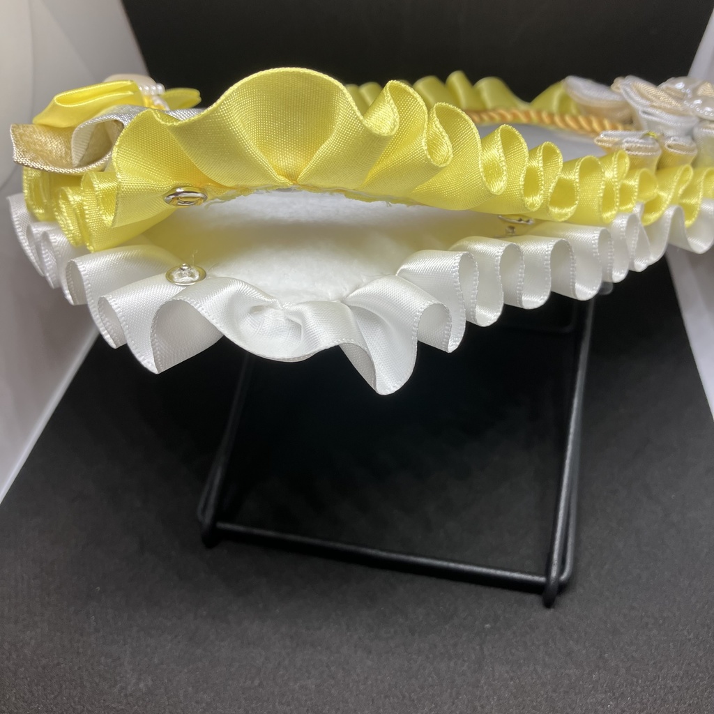 痛ロゼット ロゼット ハンドメイド アクスタ用 黄×白