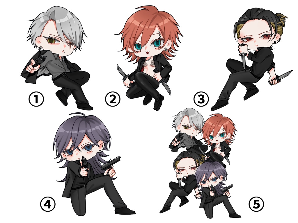 【ステッカー】Lotus - 各キャラ＋集合