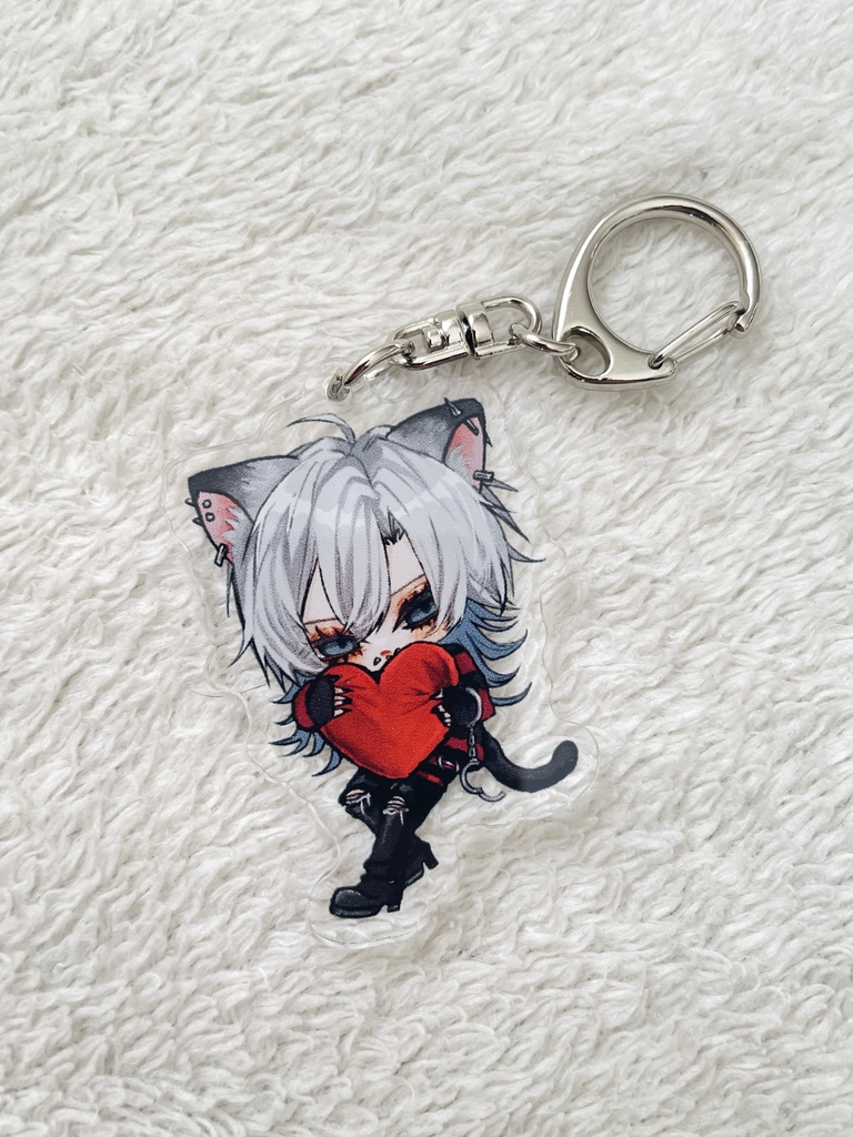 【アクリルキーホルダー(50mm)】束縛代理くん(猫Ver)