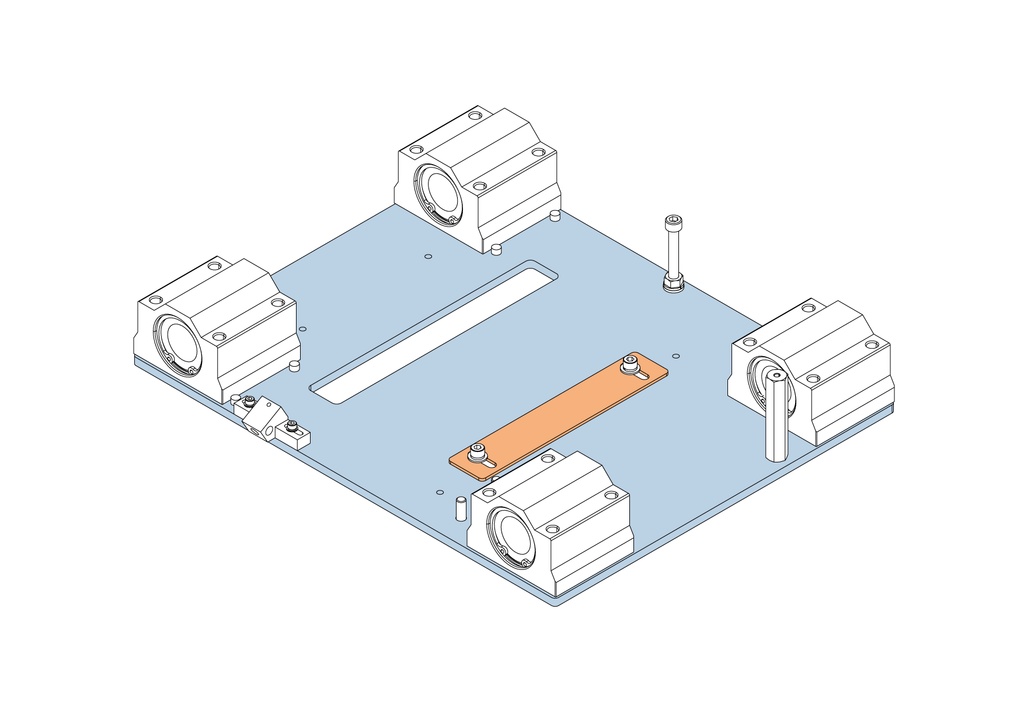 B001 丸ノコパネルソー用部品(アルミ加工品＋ステンレスパーツ)と部品表