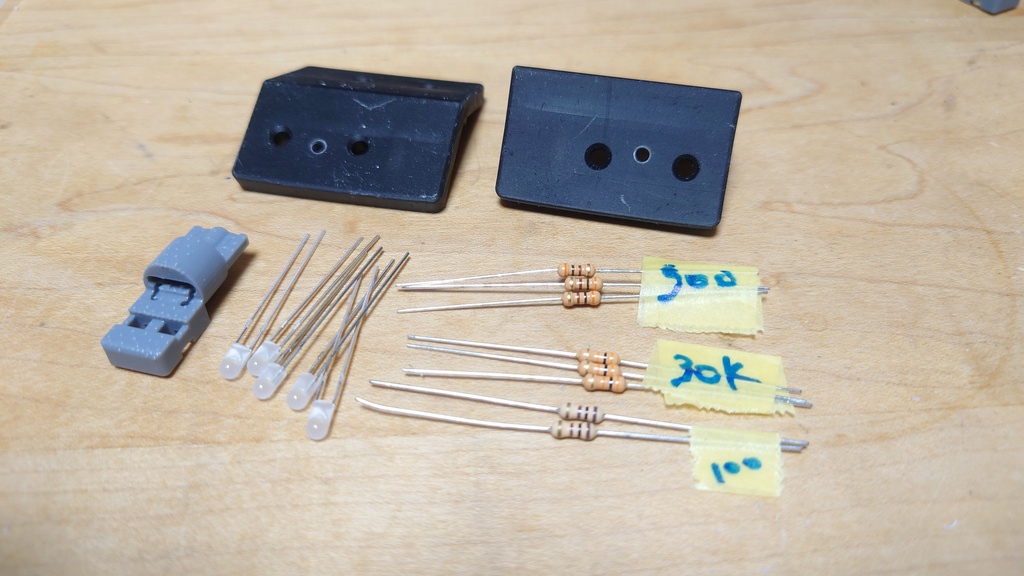 ホンダ S660 フットライト3Dプリンターブラケット+LED、抵抗