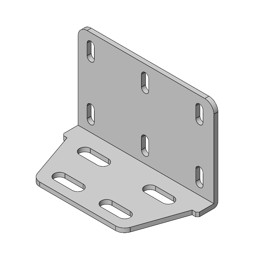 KASUVAR KAR12W Androidナビ 固定用 L型板金STEPデータ