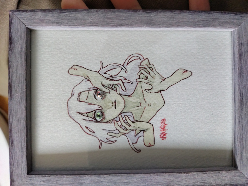 透明水彩原画 宝石の眼