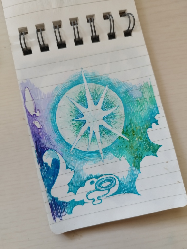 ボールペンイラストのみ ミニメモ帳