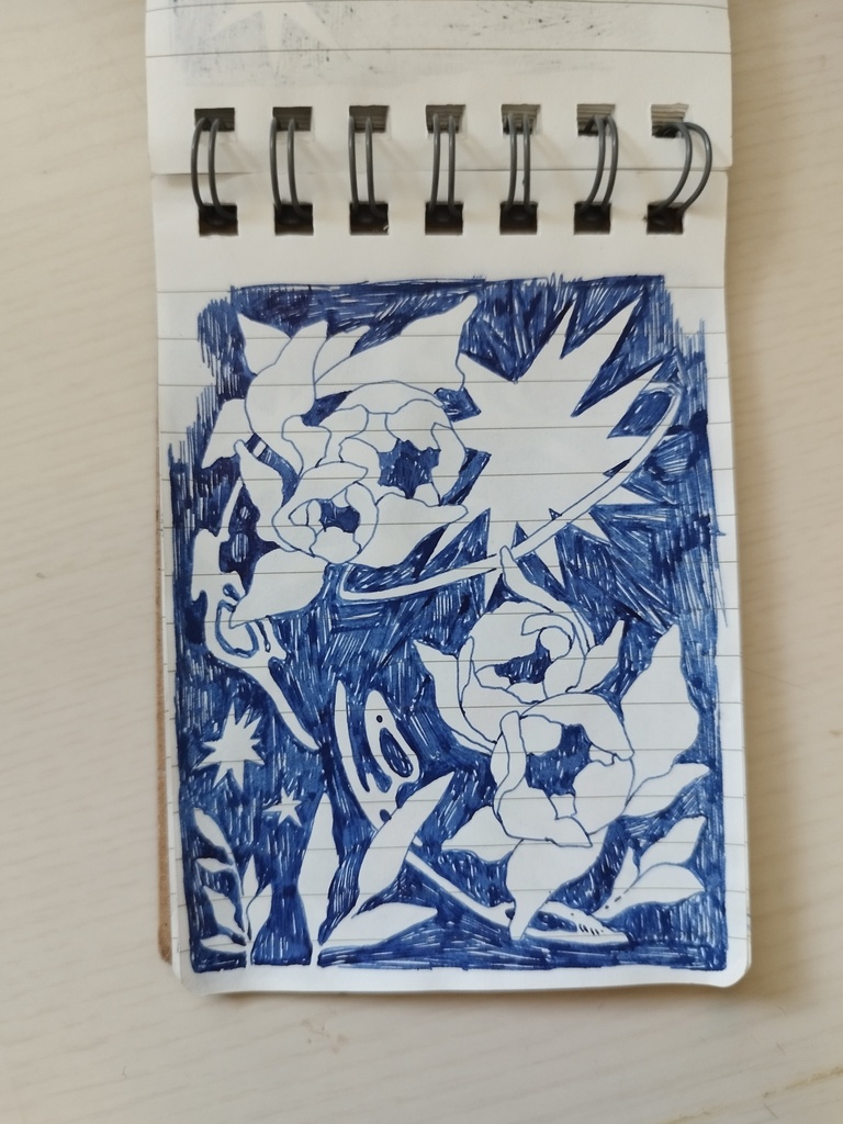 ボールペンイラストのみ ミニメモ帳