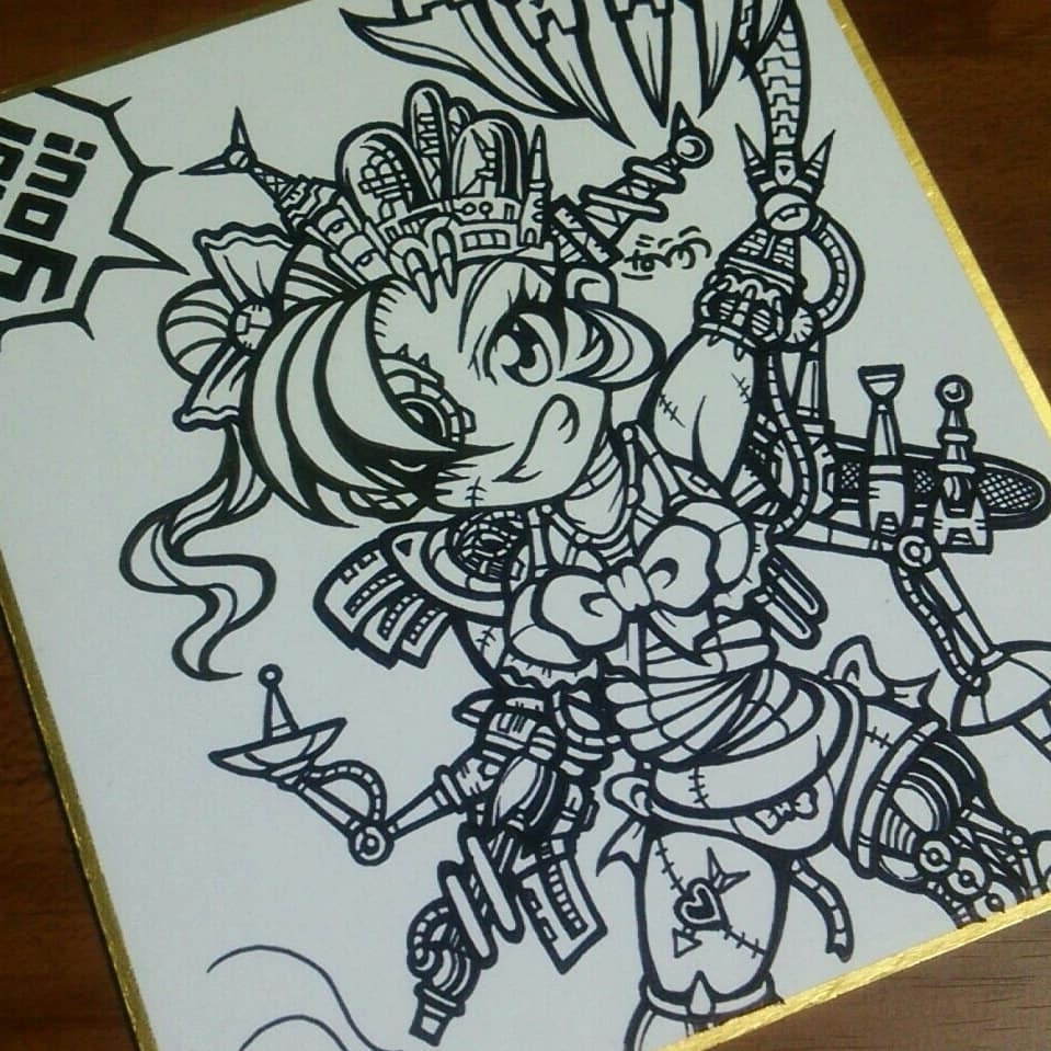 オリジナルキャラミニ色紙 メカニカルガール ばらかのおみせ Baraka S Illustrator Shop Booth