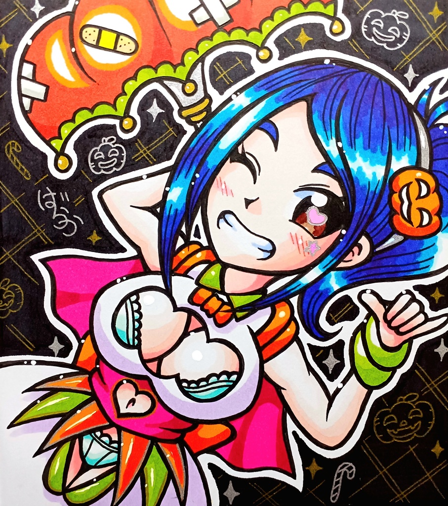 ハロウィンスペシャルミニ色紙「ハロウィンヒロインのお姉さん」