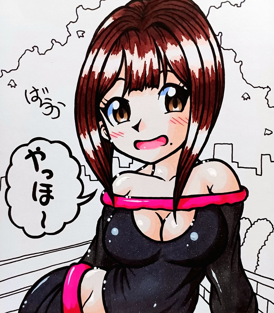 ミニ色紙「ほくろのお姉さん」