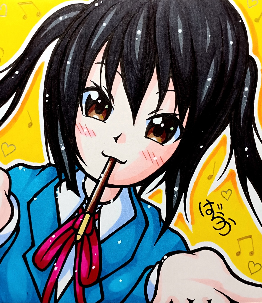 ミニ色紙「にゃんにゃんプレイ」