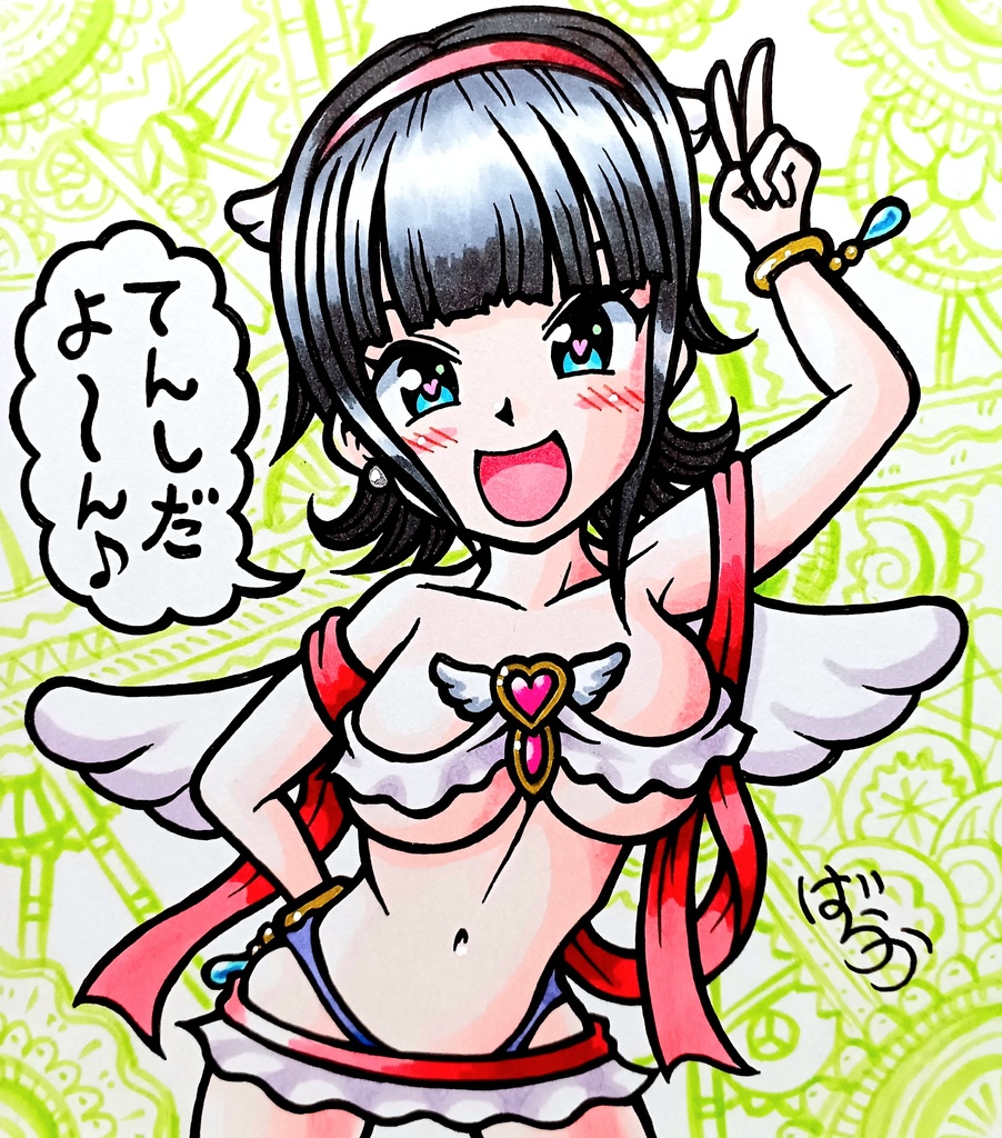 ミニ色紙「天使のお姉さん」