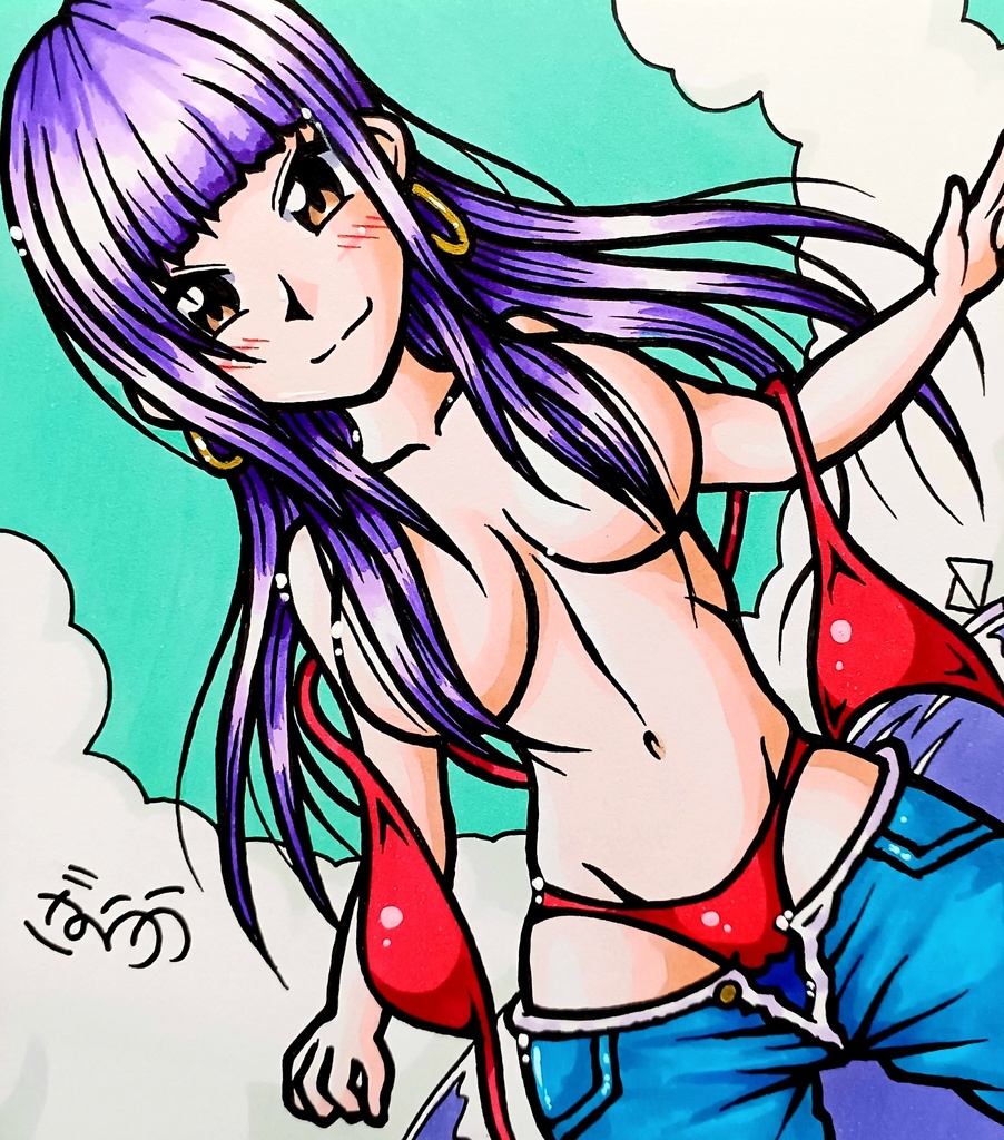 ミニ色紙「フリーダムなお姉さん」