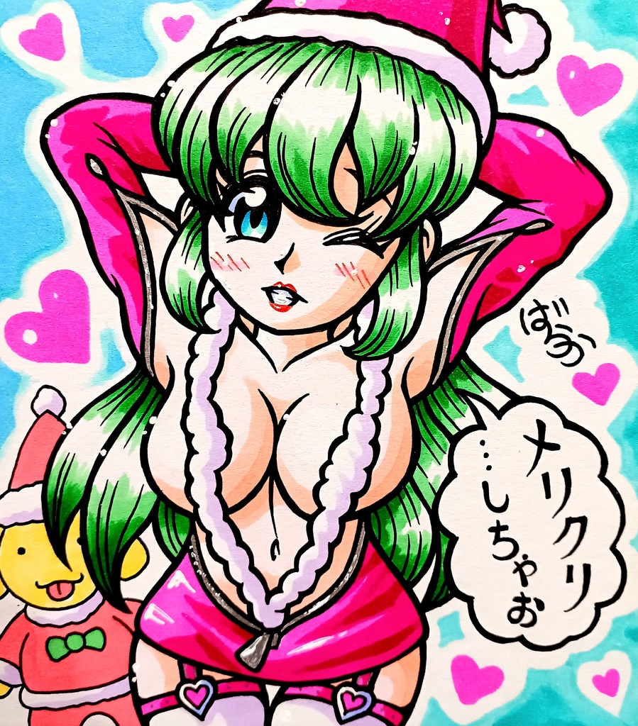 クリスマスミニ色紙「誘惑するお姉さん」