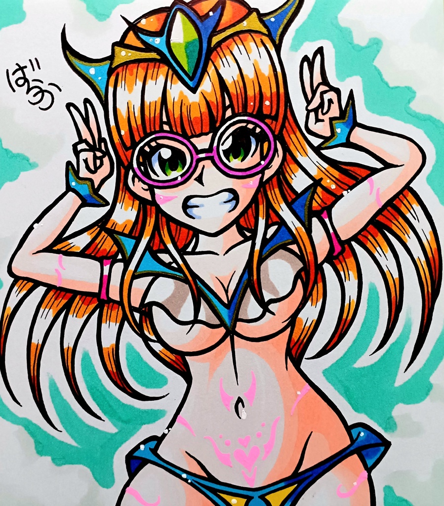 ミニ色紙「魔術師のお姉さん」