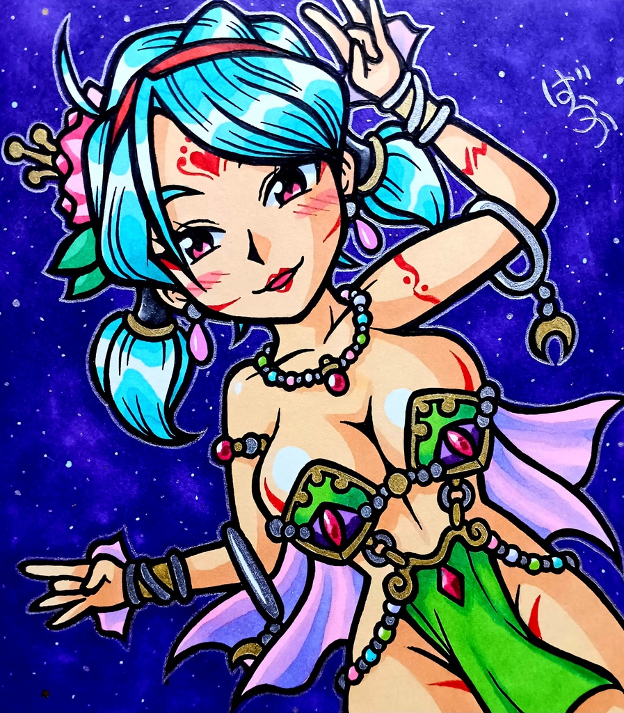 ミニ色紙「踊り子のお姉さん」