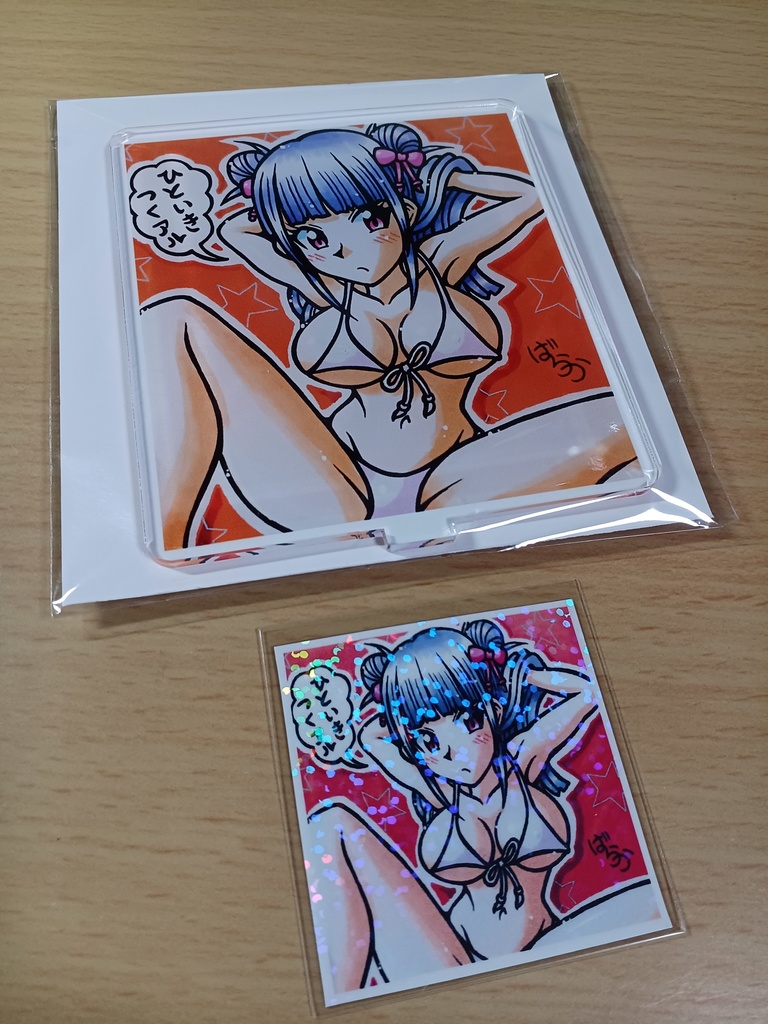 アクリルスタンド&シール「白ビキニチャイナガール」