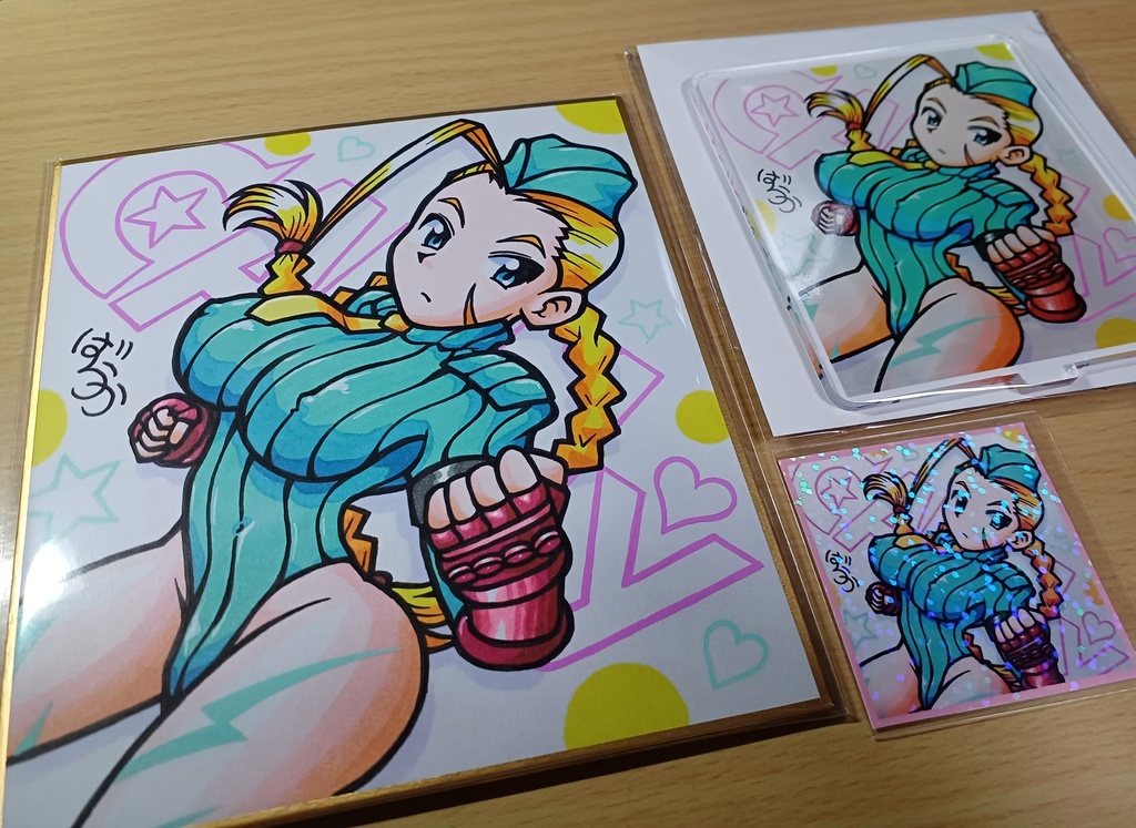 ミニ色紙、アクリルスタンド、シールセット「金髪の刺客」