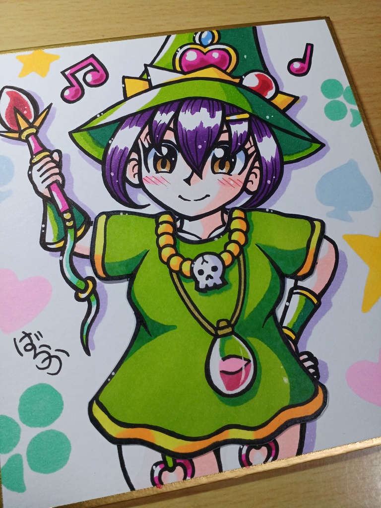 キャストオフミニ色紙「魔法使いの女の子」