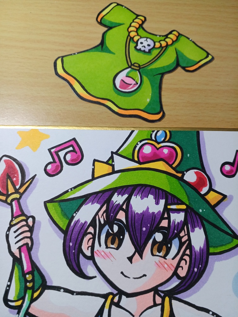 キャストオフミニ色紙「魔法使いの女の子」