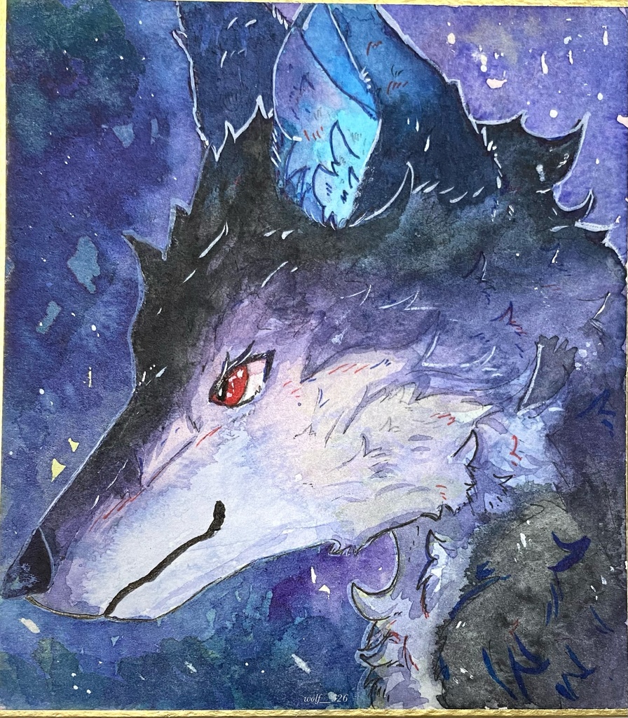 色紙原画 「オオカミ」