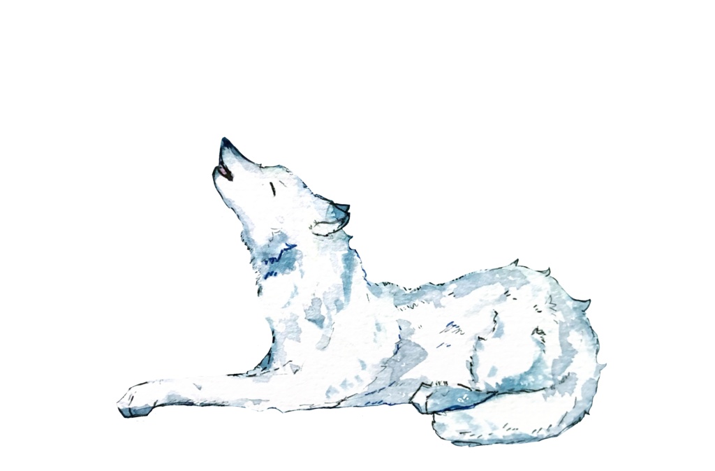 ホッキョクオオカミ アクリルキーホルダー(ホログラム)