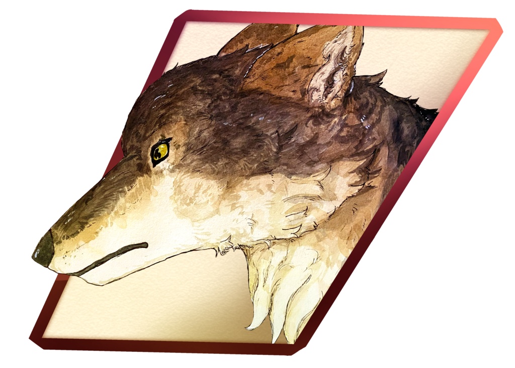 メキシコオオカミ アクリルキーホルダー(ホログラム)