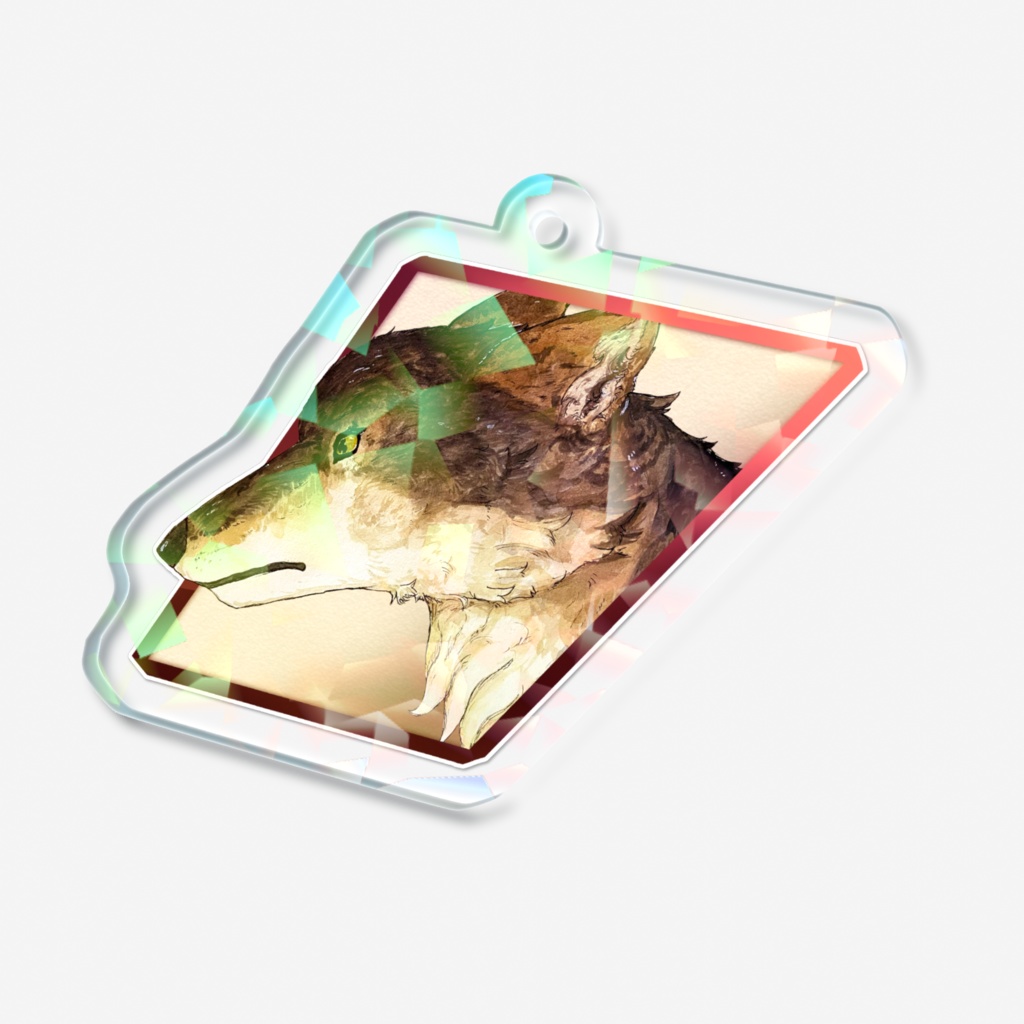 メキシコオオカミ アクリルキーホルダー(ホログラム)