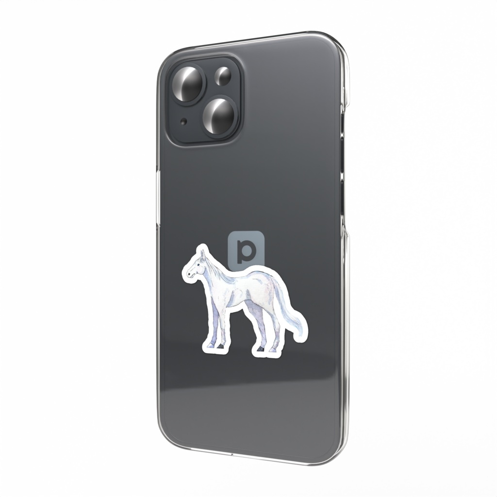 白馬 スマホステッカー