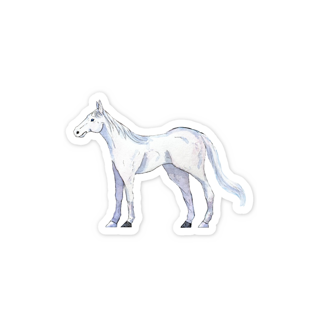 白馬 スマホステッカー