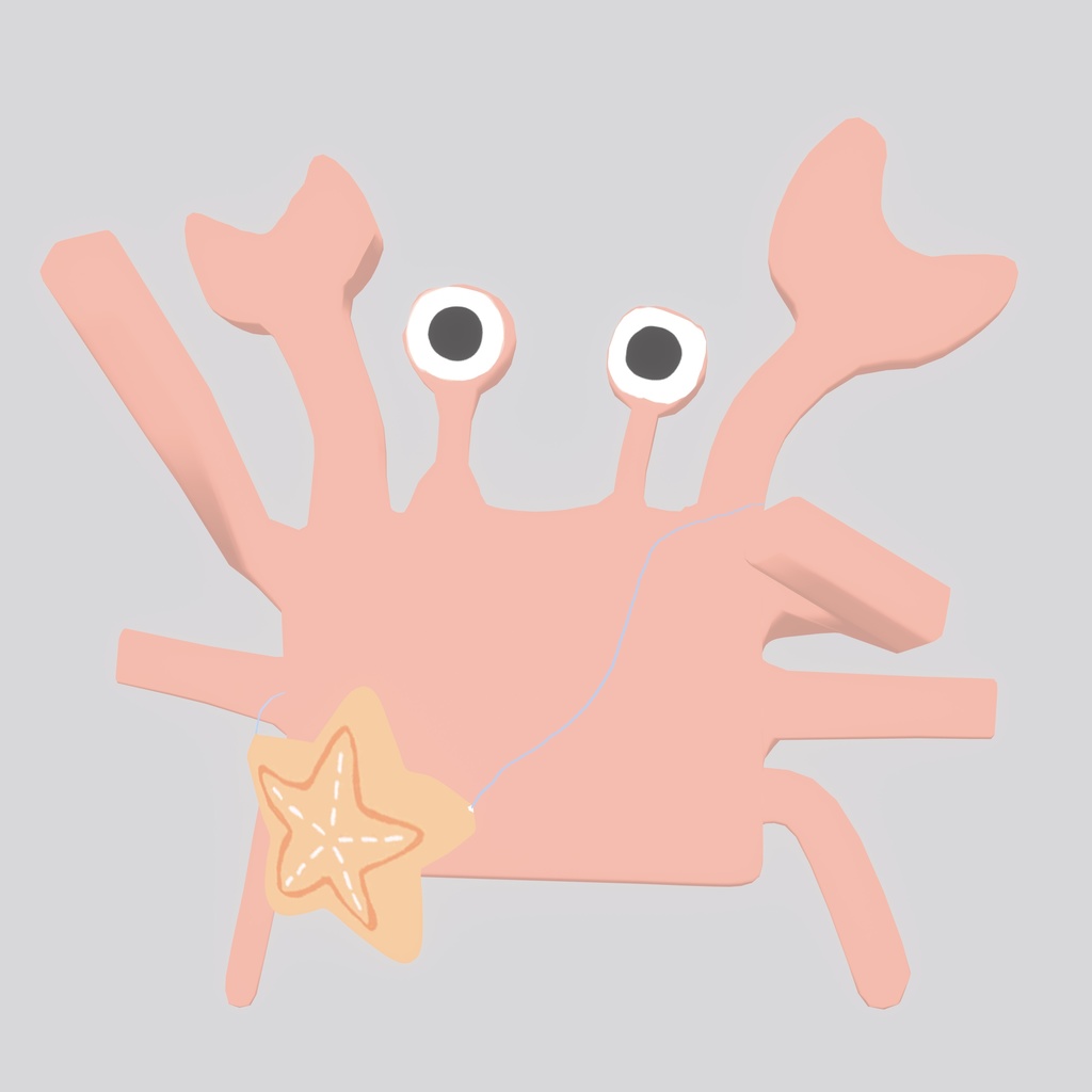 ヒトデのポシェット【VRChat 2アバター対応】