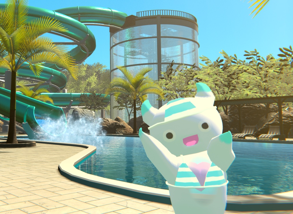 【FREE!】8月末まで無料「しましま水着」(おばけのクリオネ対応衣装)