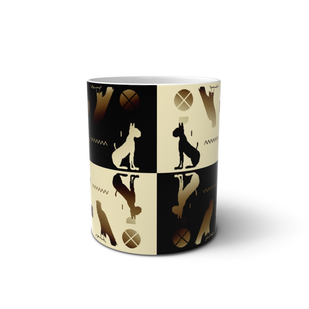 エジプトの白黒猫(ブラウン)