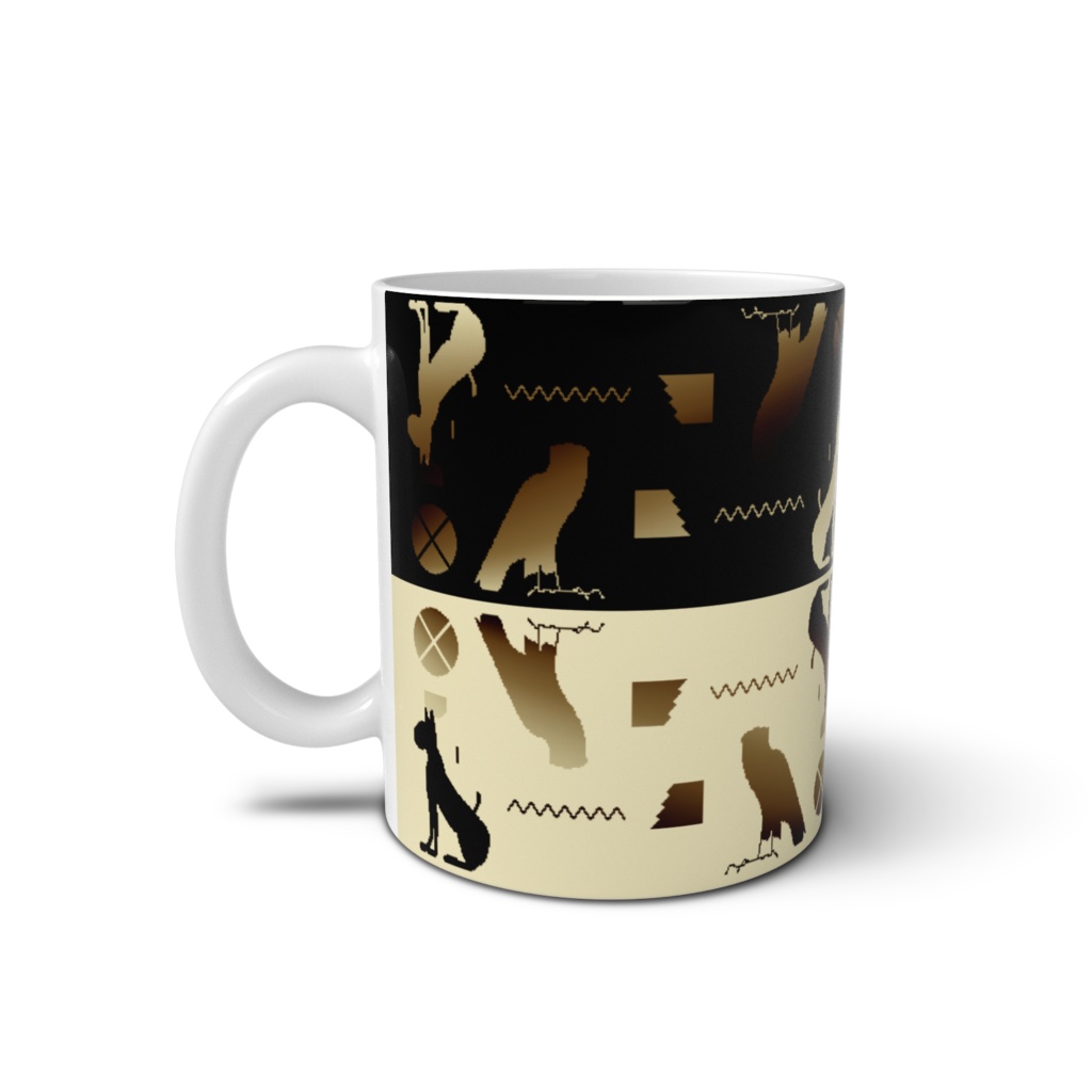 エジプトの白黒猫(ブラウン)