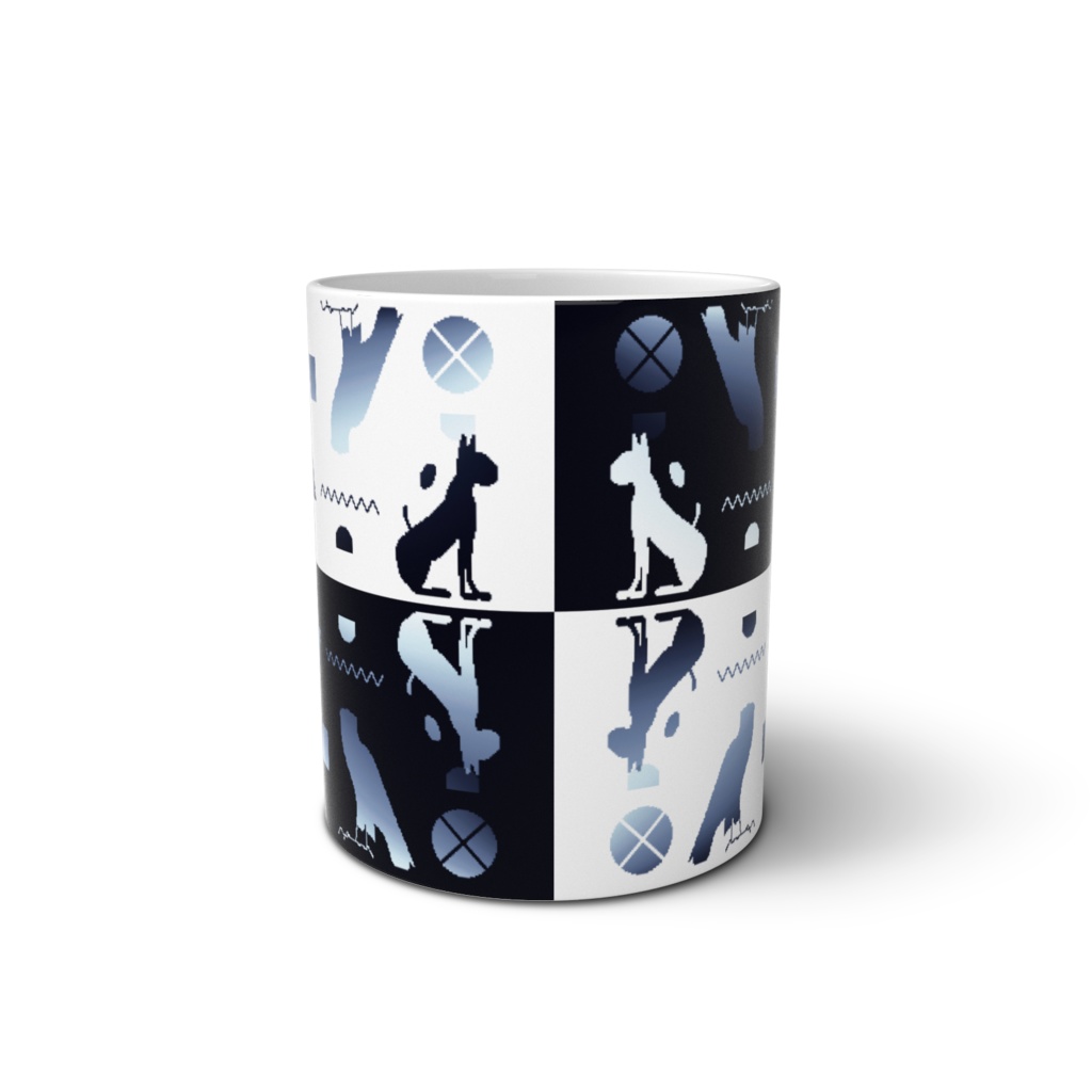 エジプトの白黒猫(ネイビー)