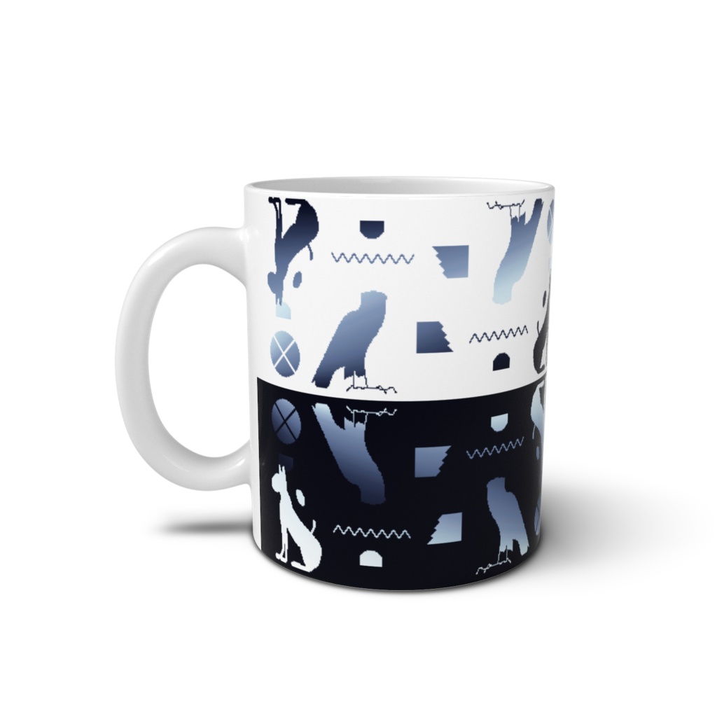 エジプトの白黒猫(ネイビー)