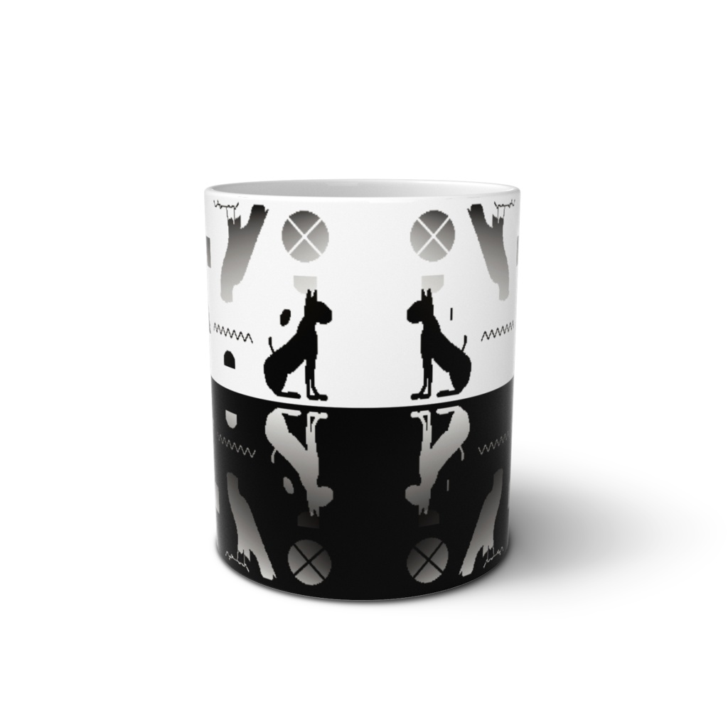 エジプトの白黒猫(モノクロ)